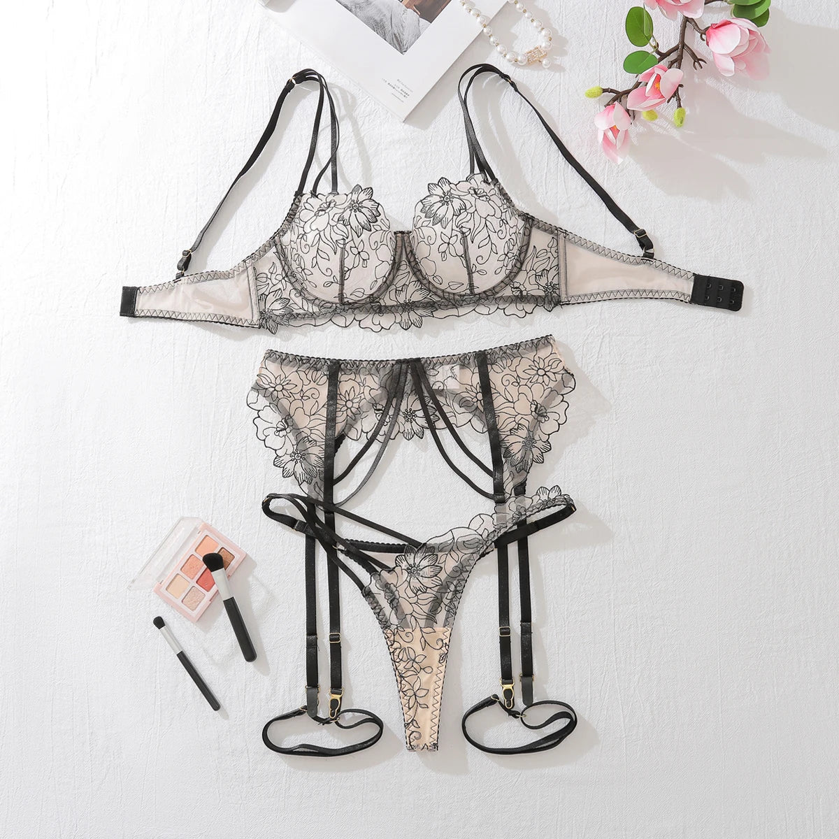 Erocult - Lingerie Set – Amber Veil - Lingerie Set
