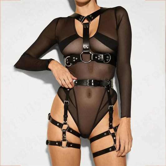 Erocult- Body Harness - Gothic Belt -Body Harness