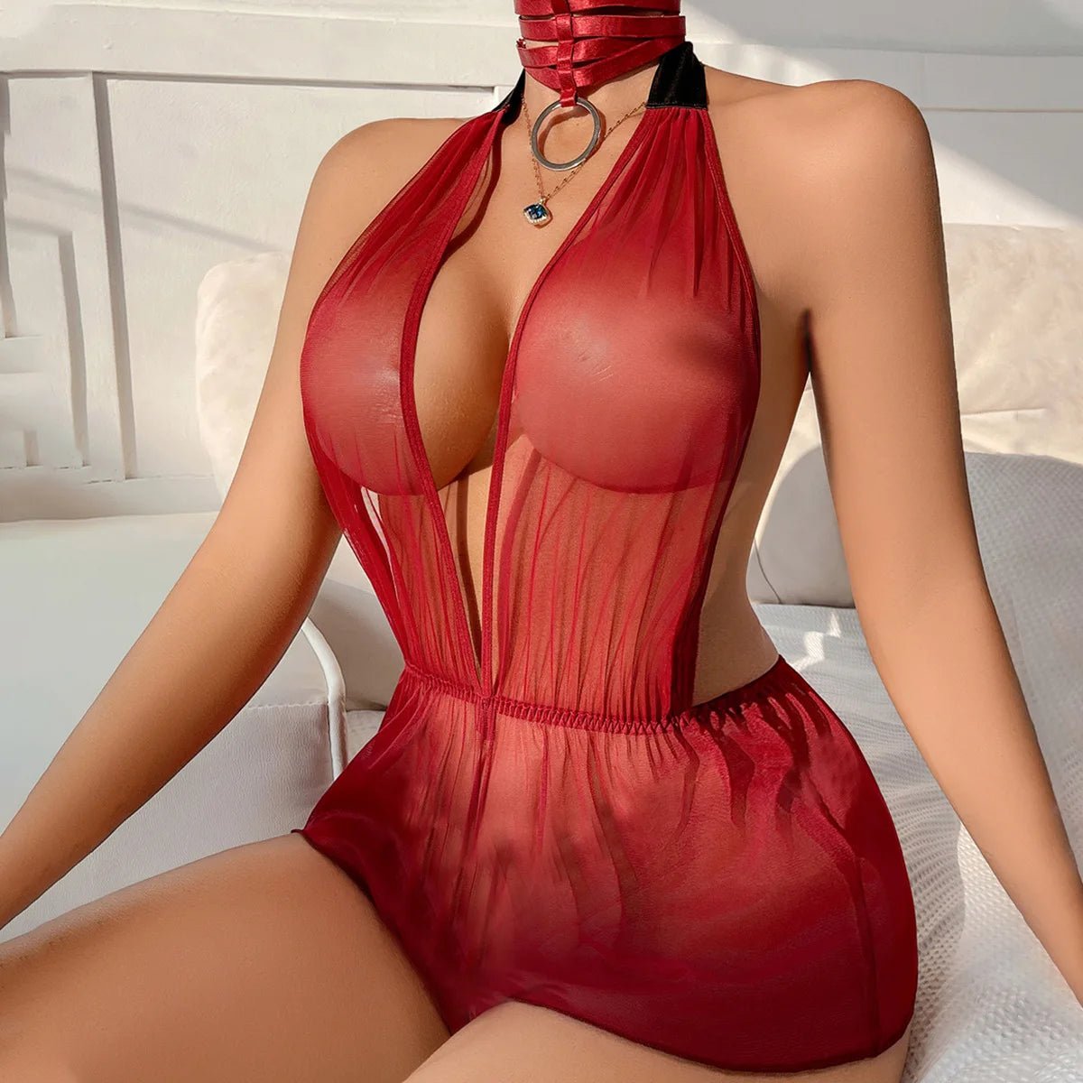 Erocult- Bodysuit - Red Mystic -