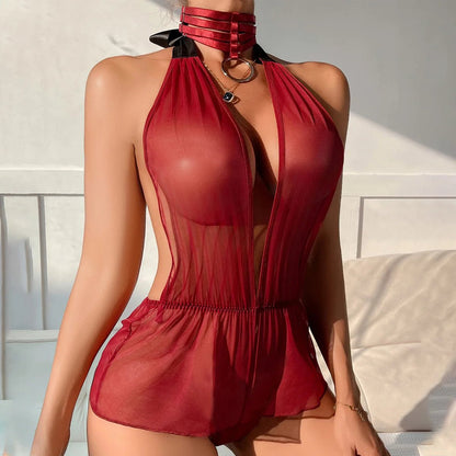 Erocult- Bodysuit - Red Mystic -