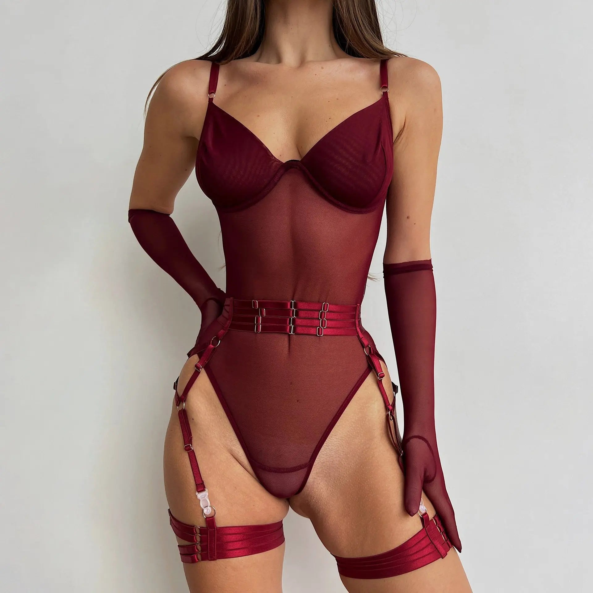 Erocult- Bodysuit set - Ember Elegance -Bodysuit