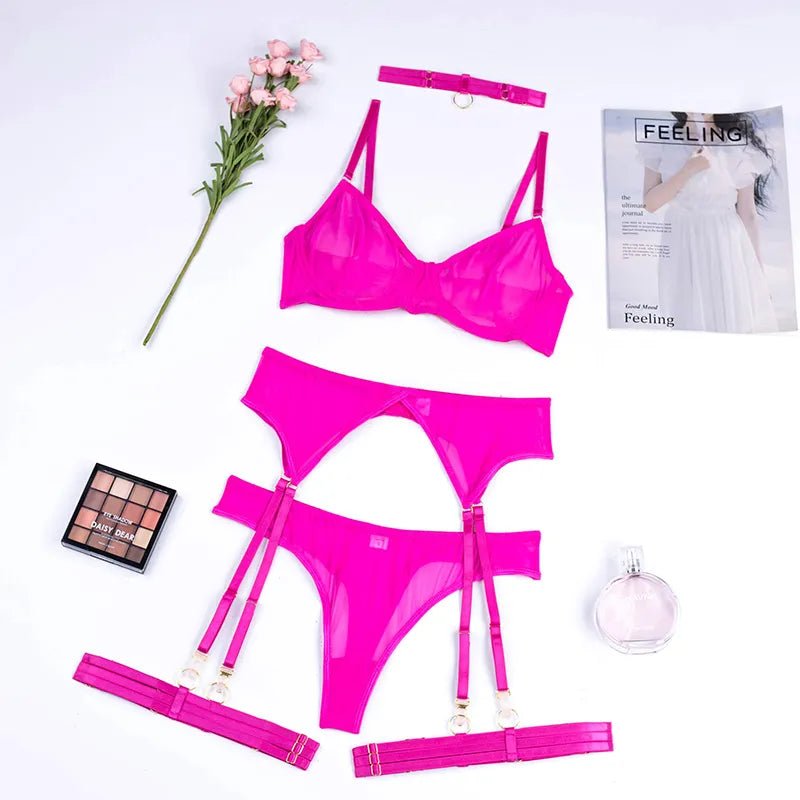 Erocult- Lingerie 4 Pieces Set - La mour -Lingerie Set