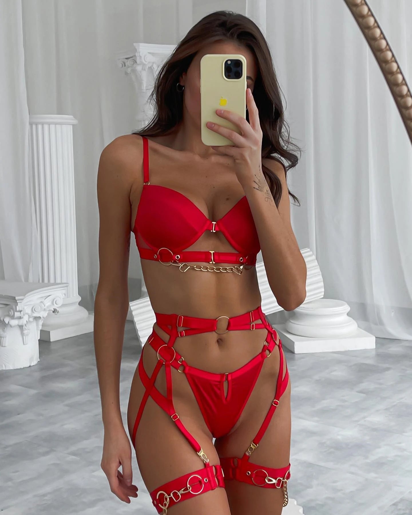 Erocult- Lingerie 5-Piece Set - Chain -Lingerie Set