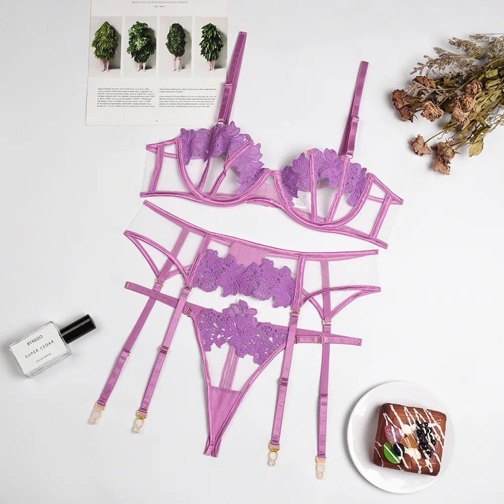 Erocult- Lingerie Set - Fuchsia Fantasy -Lingerie Set
