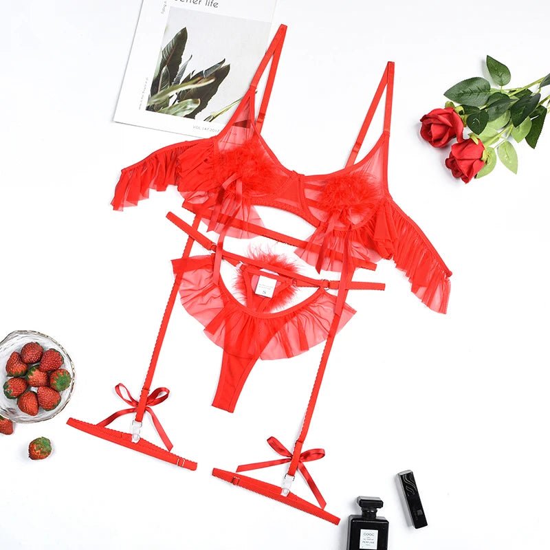 Erocult- Lingerie Set - Scarlet Secret -Lingerie Set