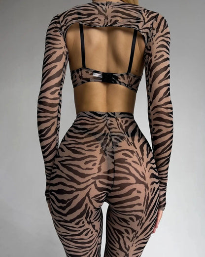 Erocult- Lingerie Set - Zebra -Lingerie Set